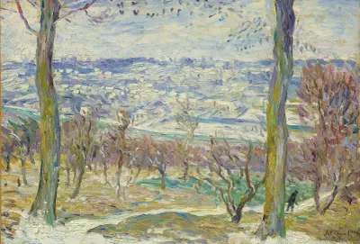 Snölandskap i Paris omgivningar av Henri Lebasque