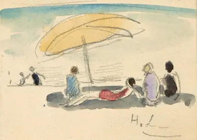 Strandscen av Henri Lebasque