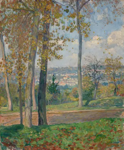 Vy över Saint-Clouds park av Henri Lebasque