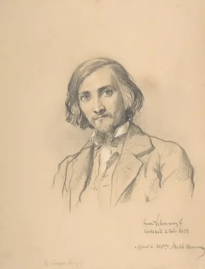Portrait of Anton Heinrich Springer (1825-1895) av Henri Lehmann
