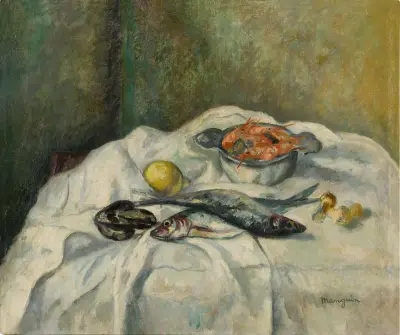 Harengs et crevettes av Henri Manguin