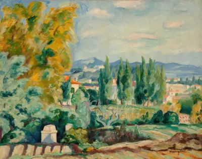 Höstlandskap i trakten av Saint-Tropez av Henri Manguin