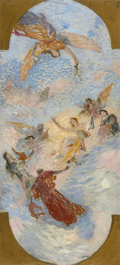 Apollon et les muses av Henri Martin