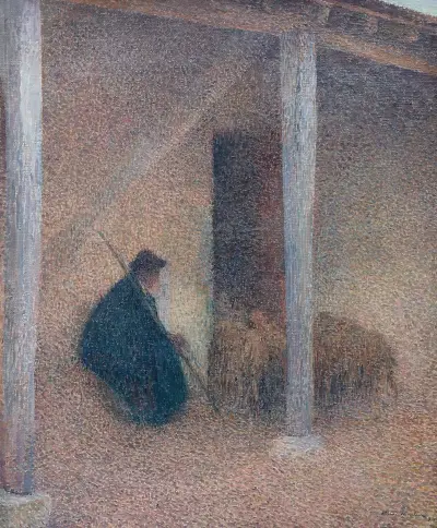 Herde som kommer hem med fåren av Henri Martin