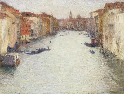 Kanal i Venedig av Henri Martin