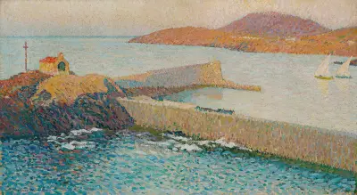 Collioure, La Chapelle Sur La Digue av Henri Martin