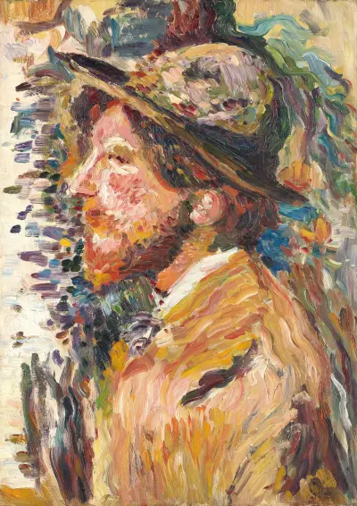 Mansbyst i profil av Henri Martin