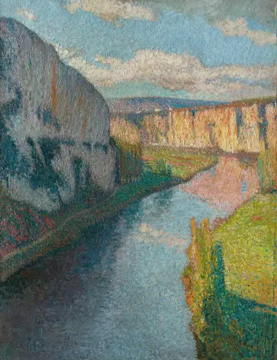 Lots dalgång nära Saint-Cirq-Lapopie av Henri Martin