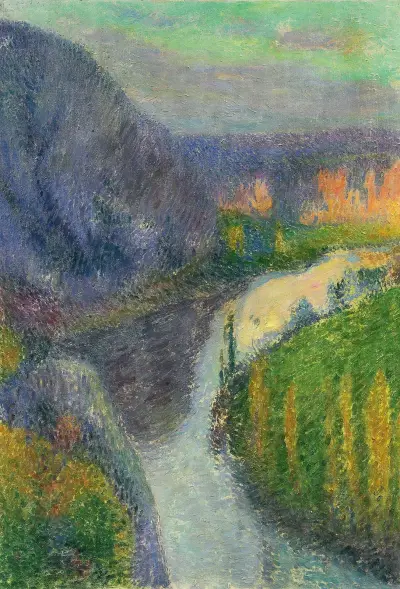 Lots dal, nära Saint-Cirq-Lapopie av Henri Martin