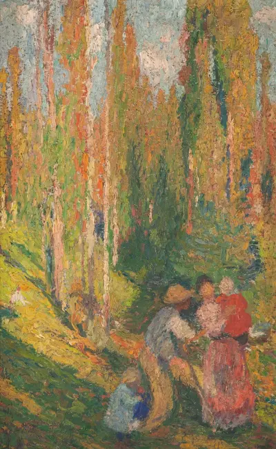 L’été, scène champêtre av Henri Martin