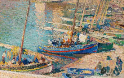 Collioures hamn av Henri Martin