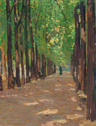 En allé i slottsparken i Versailles av Henri Martin