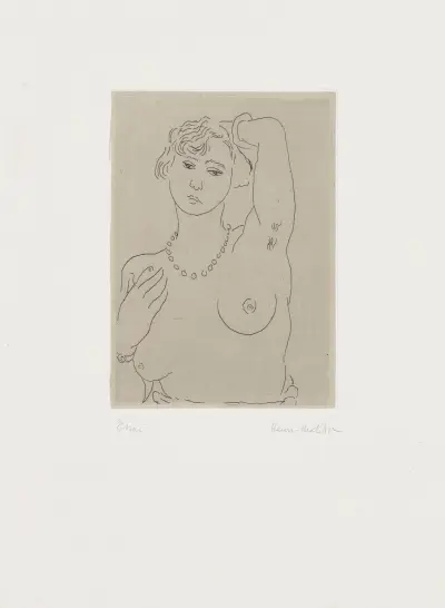 Buste de femme avec collier et bracelet av Henri Matisse