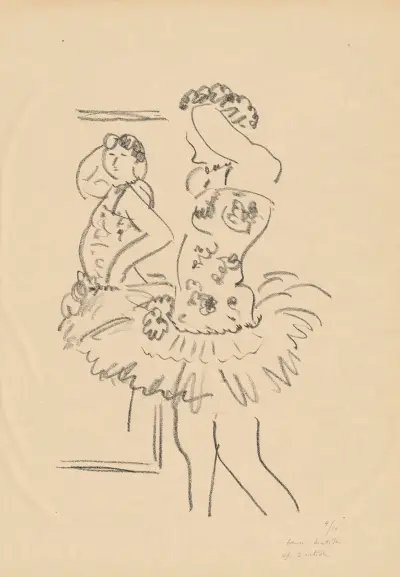 Danseuse au miroir av Henri Matisse