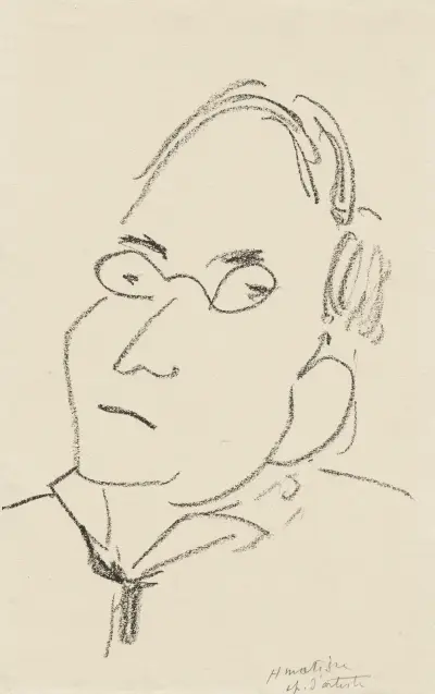 Études pour le frontispice de ‘Choix de pages de Paul Léautaud’ Pl.05 av Henri Matisse