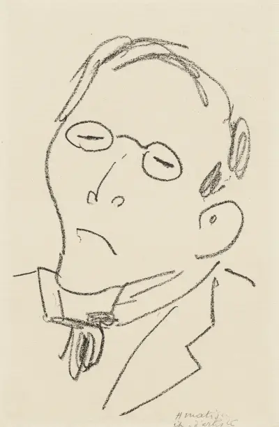 Études pour le frontispice de ‘Choix de pages de Paul Léautaud’ Pl.11 av Henri Matisse