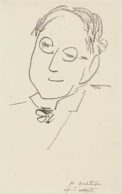Études pour le frontispice de ‘Choix de pages de Paul Léautaud’ Pl.09 av Henri Matisse