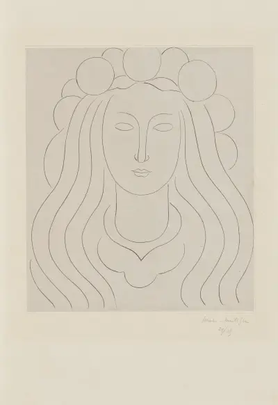 Fée au chapeau de clarté Souvenir du Mallarmé av Henri Matisse