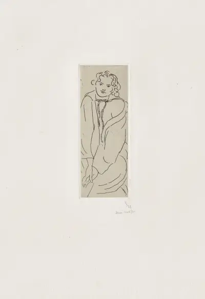 Figure au peignoir av Henri Matisse