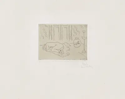 Figure endormie dans un intérieur av Henri Matisse