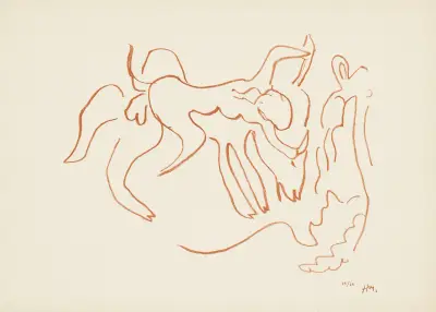 Je veux, me souvenant de ma gentille amie etudes dans – Florilège des Amours, Ronsard, 1942 – nr 2 av Henri Matisse