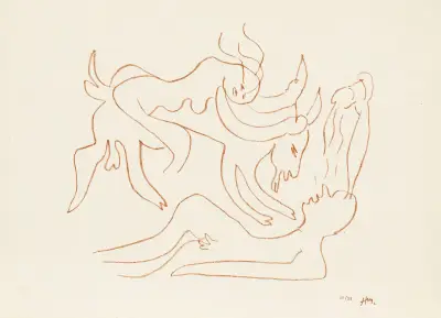 Je veux, me souvenant de ma gentille amie etudes dans – Florilège des Amours, Ronsard, 1942 – nr 1 av Henri Matisse