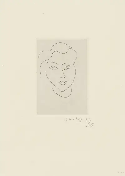 Jeune femme au regard lumineux av Henri Matisse