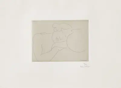 Jeune femme dormant près d’un bocal av Henri Matisse