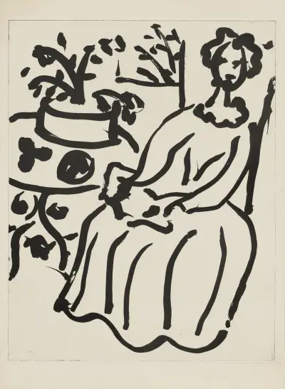 Marie-José en robe jaune, 1950 – nr 2 av Henri Matisse