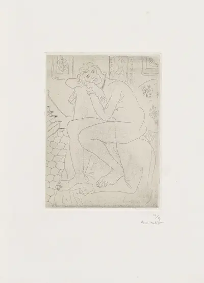 Nu assis et portrait de Mme Cézanne av Henri Matisse