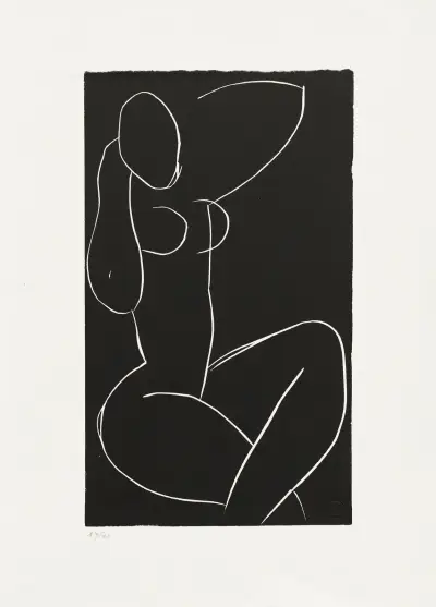 Nu assis, jambes croisées I av Henri Matisse