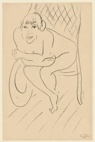 Nu au rocking chair av Henri Matisse