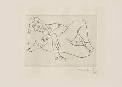 Nu couché s’appuyant sur le bras droit av Henri Matisse