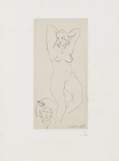 Nu. Epoque du ‘Chapeau Jaune’ av Henri Matisse