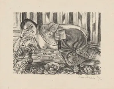 Odalisque à la culotte de satin rouge av Henri Matisse