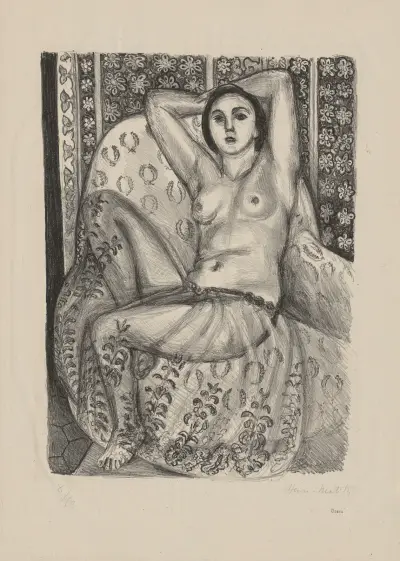 Odalisque assise à la jupe de tulle av Henri Matisse