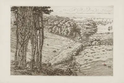 Viken vid Douarnenez av Henri Rivière