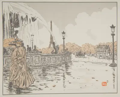 Från place de la Concorde av Henri Rivière