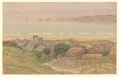 Dinan (byn Dinan nära Morgat) av Henri Rivière