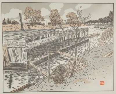 Från Bas-Meudon. Gammalt tvättställe av Henri Rivière
