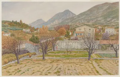 Omgivningar kring Nyons av Henri Rivière