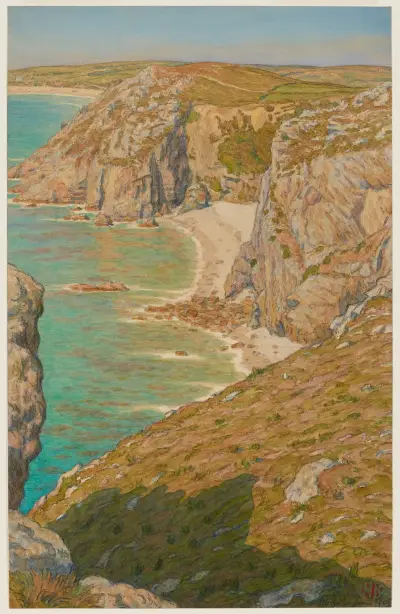 Klipporna vid Port Haor. Morgat von Henri Rivière
