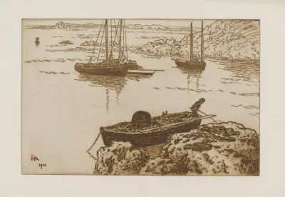 Le Petit pêcheur av Henri Rivière