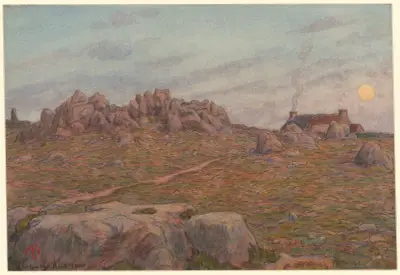 Månsken vid Roc-Neven av Henri Rivière