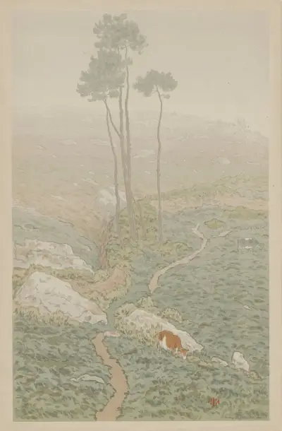 Dimridå morgon av Henri Rivière