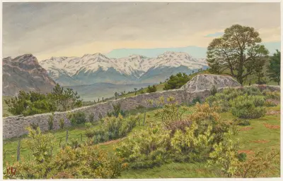 Morgon över Alperna (Barberaz) av Henri Rivière