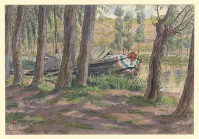 Moret-sur-Loing av Henri Rivière