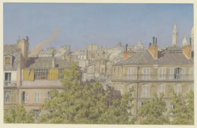 Paris (utsikt från balkongen på 29 boulevard de Clichy) av Henri Rivière