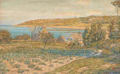 Landskap vid Loguivy av Henri Rivière