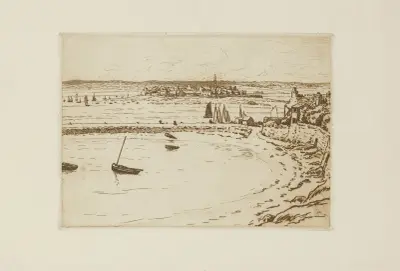 Liten hamn av Henri Rivière
